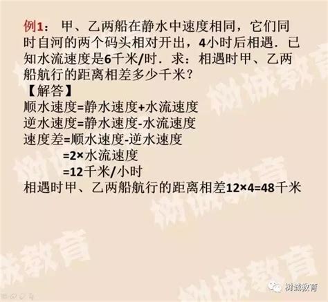 水流問題|小學數學：流水行船問題的技巧及例題講解